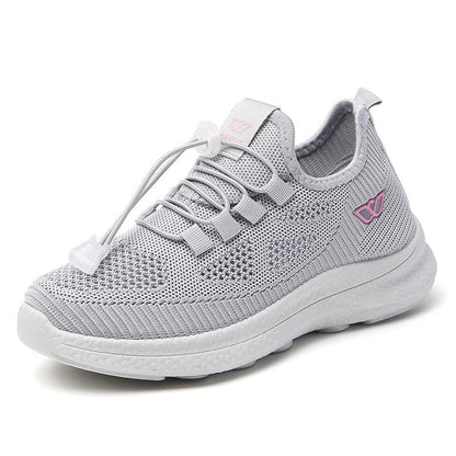 Damen Sneaker Atmungsaktiv Schnürsenkel Flexibler Laufschuh