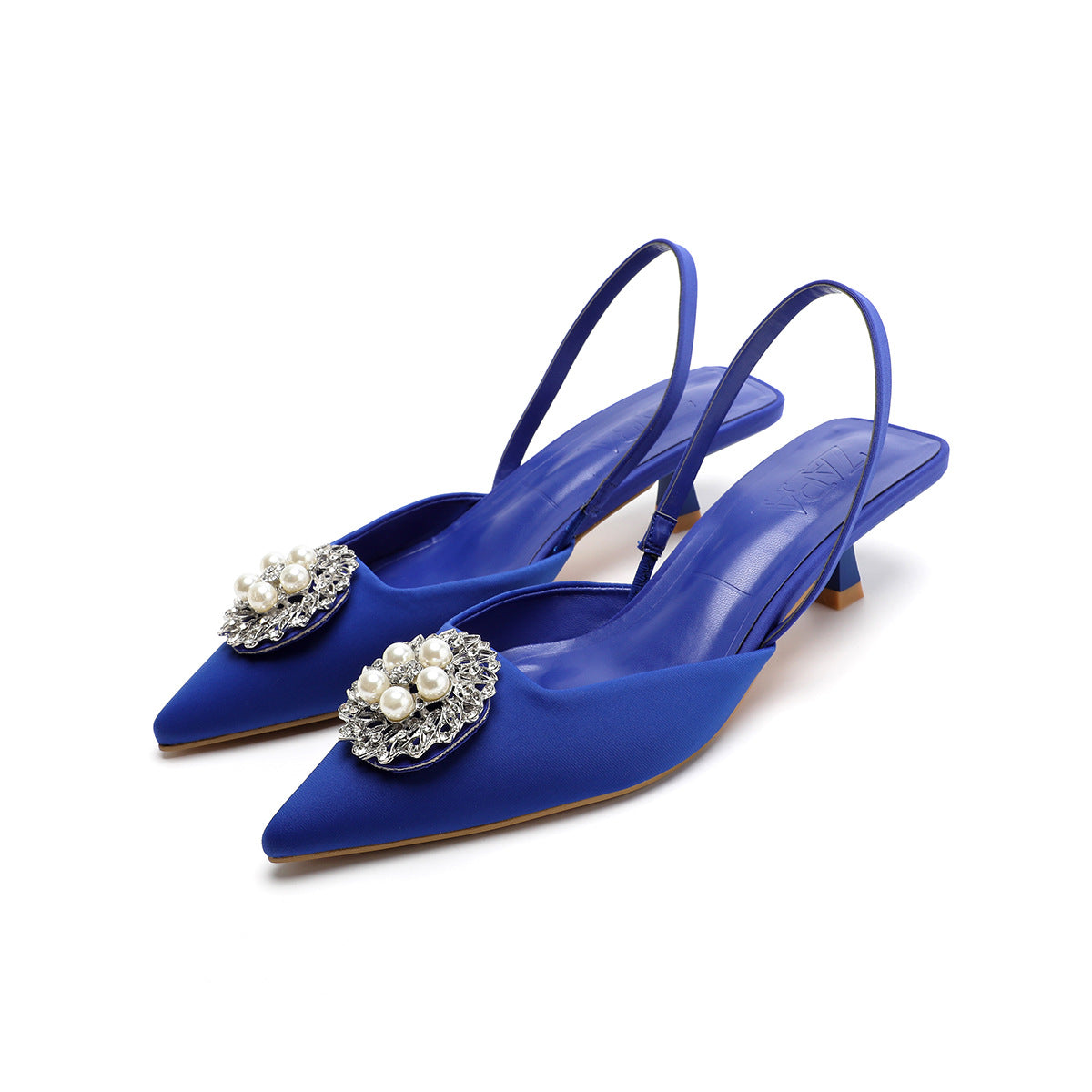 Damen Pumps mit Perlen Schmuck Bequem Laufsohle Elegant - BerlinGlamour