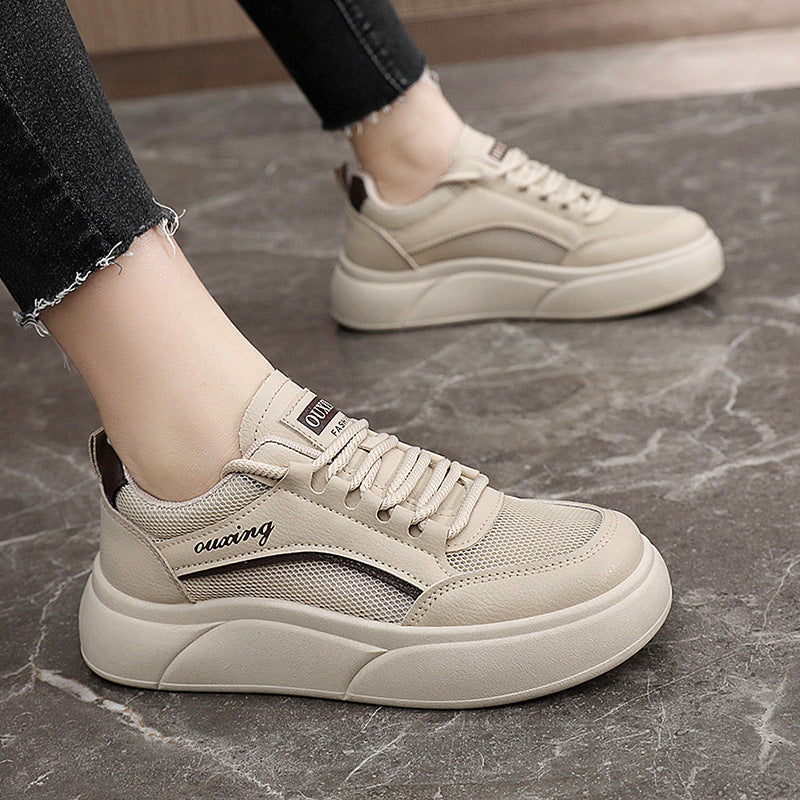 Damen Plateau Sneaker Atmungsaktiv Sportlich Modern