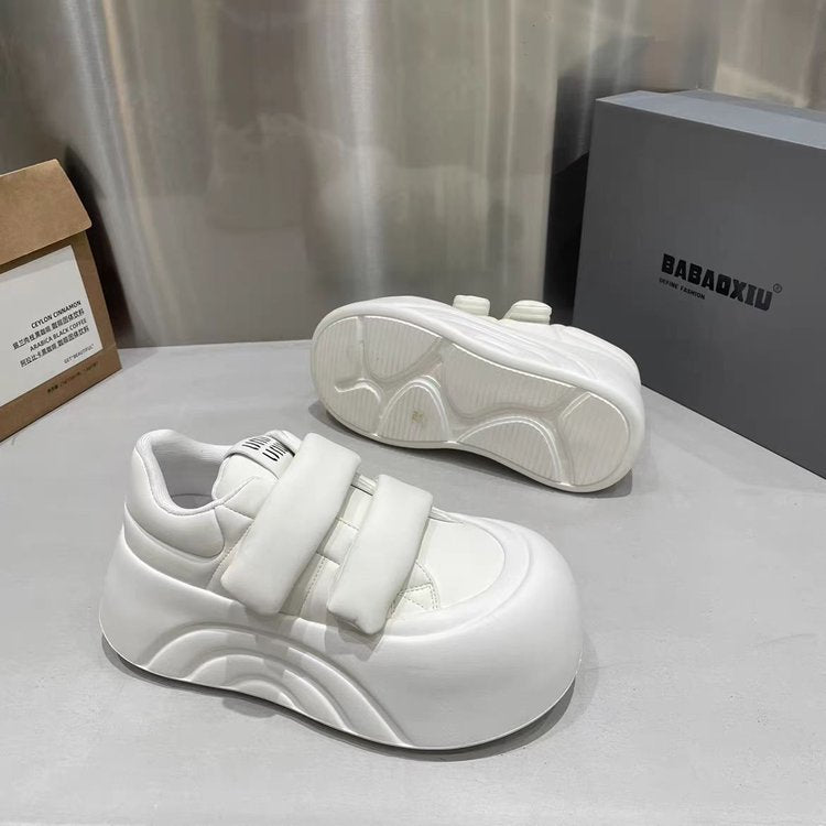 Damen Sneaker Chunky Bequem Klettverschluss Weite Sohle - BerlinGlamour