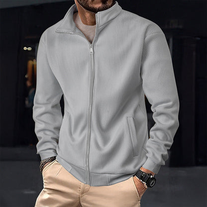 Herren Winterjacke Reißverschluss Hochkragen Trendy