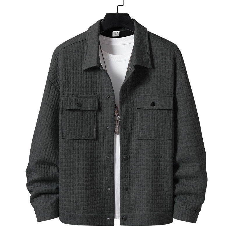 Herren Hemdjacke Lässig mit Taschen Modern