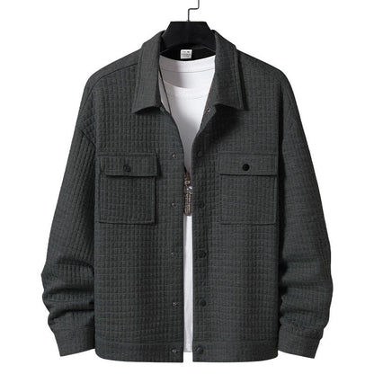 Herren Hemdjacke Lässig mit Taschen Modern