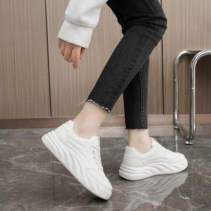 Damen Plateausneakers Hoch Modisch Atmungsaktiv