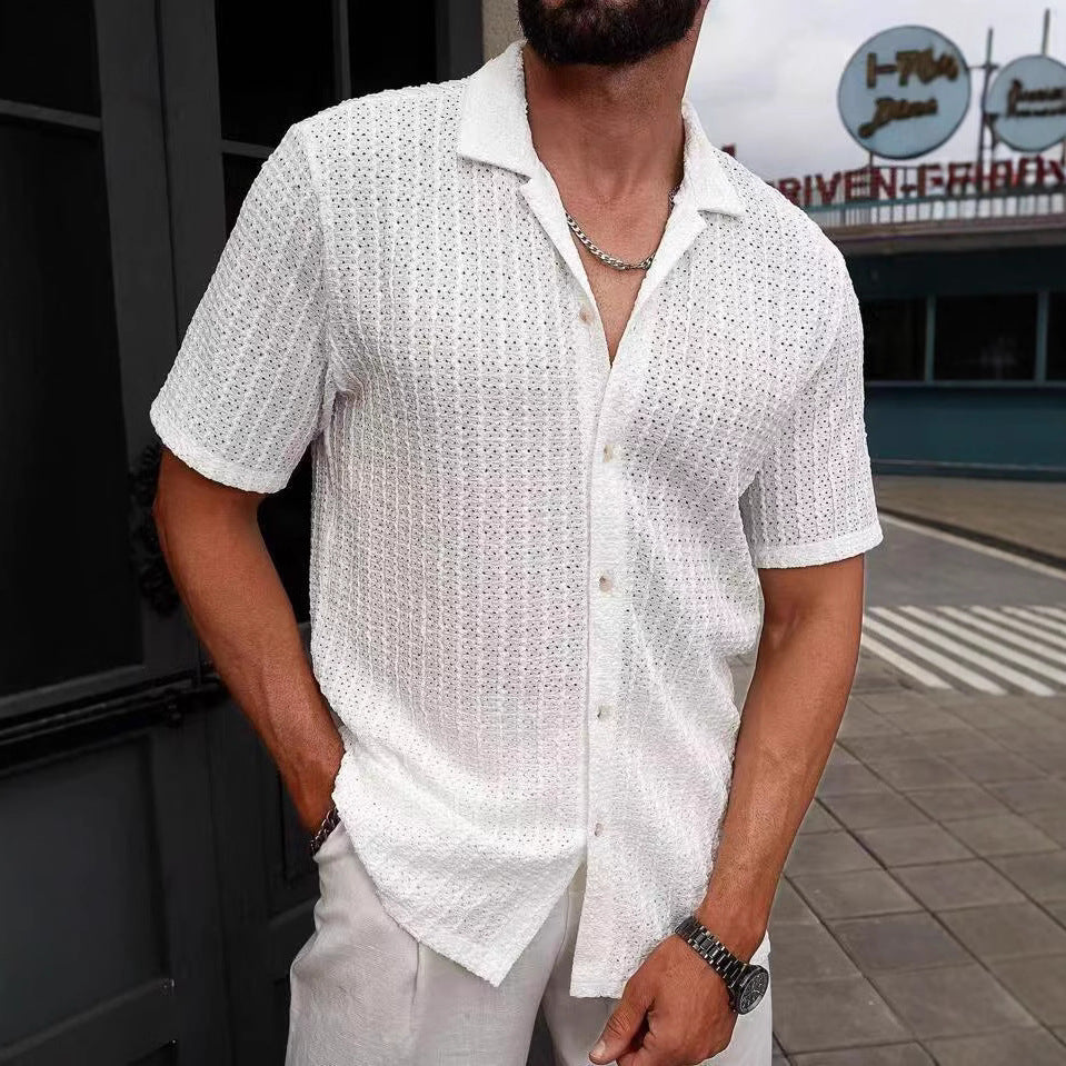 Herren Kurzarmhemd Freizeit Hemd Modern Berlin