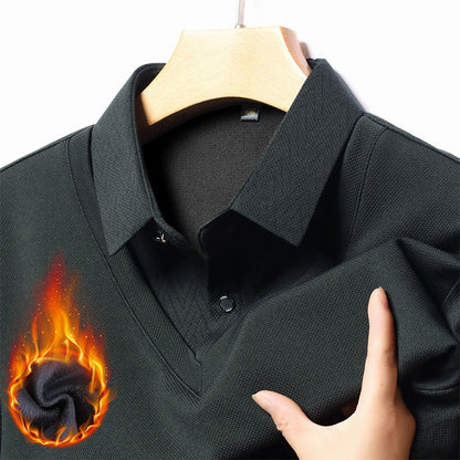 Herren Langarmshirt Modern Strukturiert Feuchtigkeitsregulierend