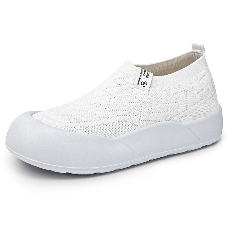 Damen Sneaker Bequem Slip-On mit Flexibles Strickdesign