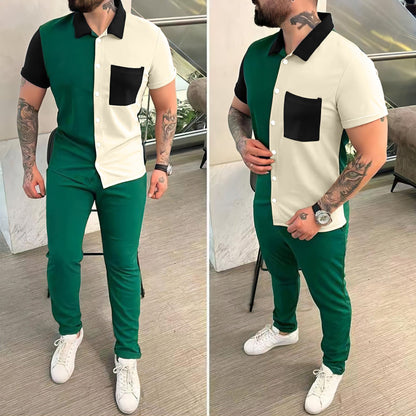 Männer Freizeit Outfit Farbblock Trendy