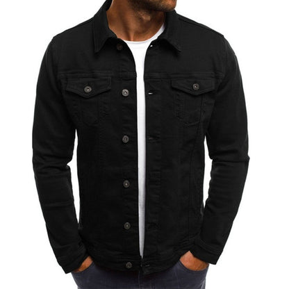 der neue Titel: Herren Denim-Jacke mit klassischem Schnitt und funktionalen Brusttaschen
