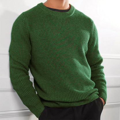 Herren Strickpullover Rundhals Modisch Strukturiert
