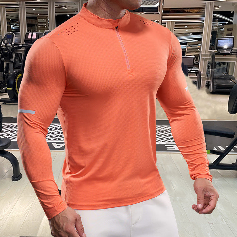 Herren Funktionsshirt Sportlich Langarm Atmungsaktiv
