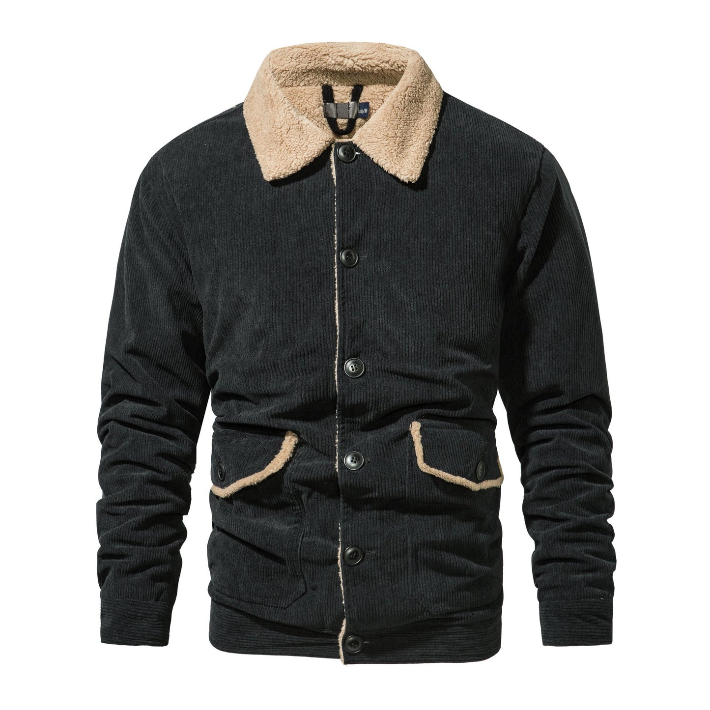 Herren Cordjacke Warm Bequem Teddyfutter