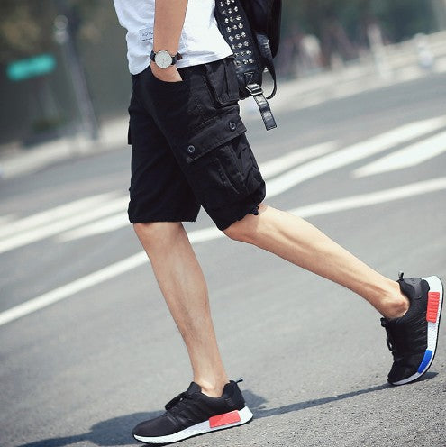Herren Cargo Shorts Bequem Elastisch Vieltaschig
