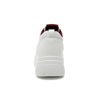 Damen Sneaker Plateau atmungsaktiv Mesh Weich Laufsohle