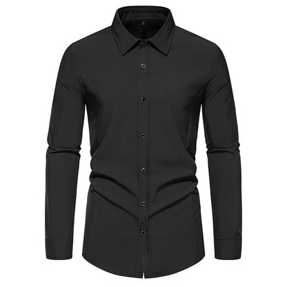 Herren Langarmhemd Elegant Slim Fit Modern