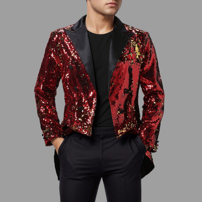 Herren Blazer Pailletten Jacke Glitzernd Elegant - BerlinGlamour