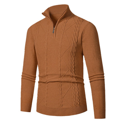 der neue Titel: Herren Strickpullover mit Halb-Zip und strukturiertem Muster BerlinGlamour