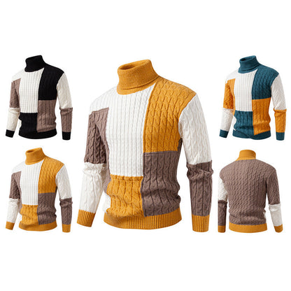 Herren Pullover Rollkragen Modern Strickdesign
