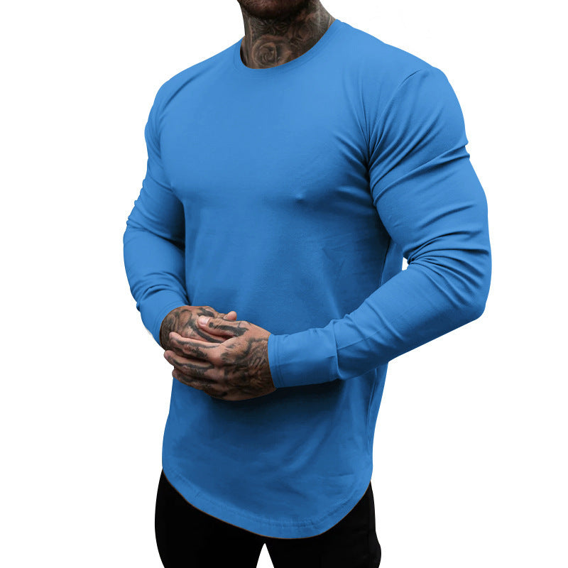 Herren Langarmshirt Weich Baumwolle Modern Rundhals