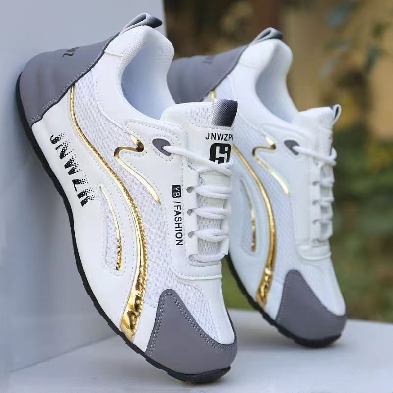Damen Sneaker Sportlich Atmungsaktiv Trendy Weiss