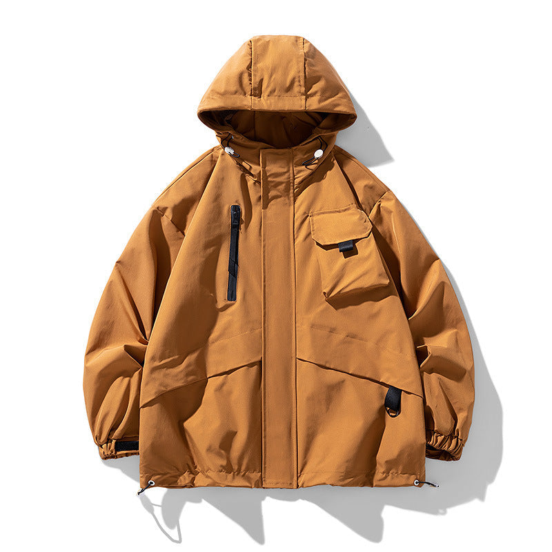 Wasserdichte Funktionsjacke Unisex mit verstellbarem Kapuzen