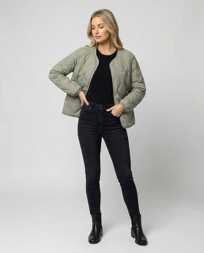 Damen Steppjacke Kurz Leicht Daunenjacke Winter Trend