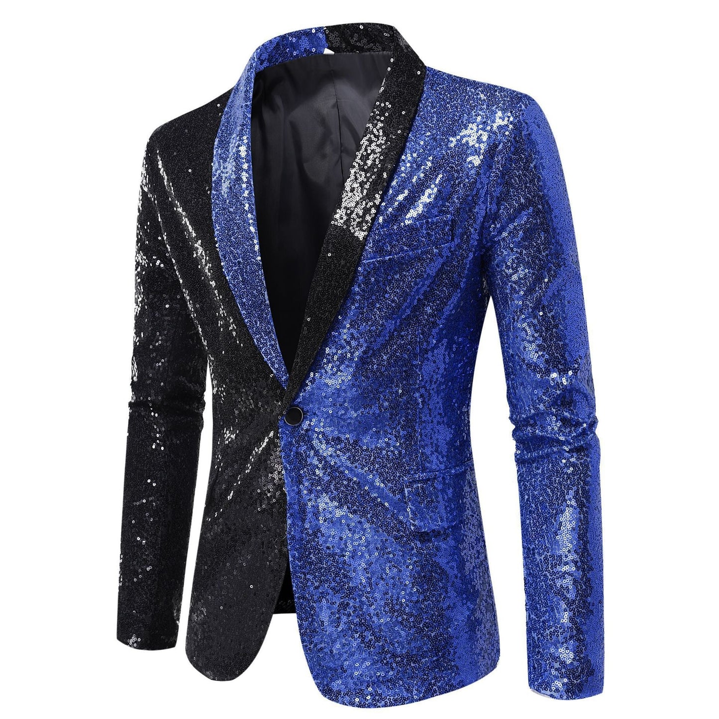 Herren Glitzerjacke Modern Schnitt Funkelnd