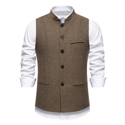 Herren Weste Elegant Strukturiert Modern
