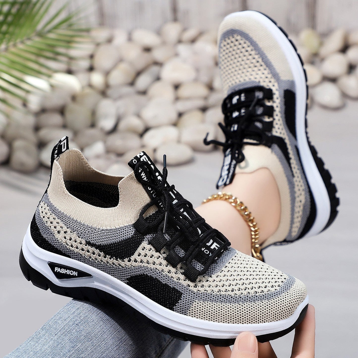 Damen Sneaker atmungsaktiv Komfort Schuhe Elastisch Flexibel