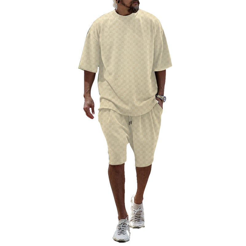 Herren Sportset Kurzarm mit Seitentaschen Casual Style
