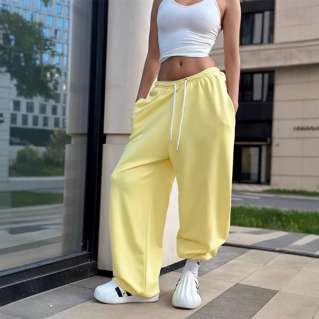 Damen Sweathose Bequem Weite Passform Damenschwarz