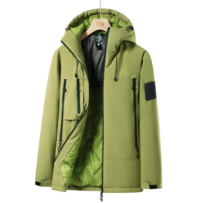 Herren Funktionsjacke Isoliert Kapuzenjacke Wasserabweisend