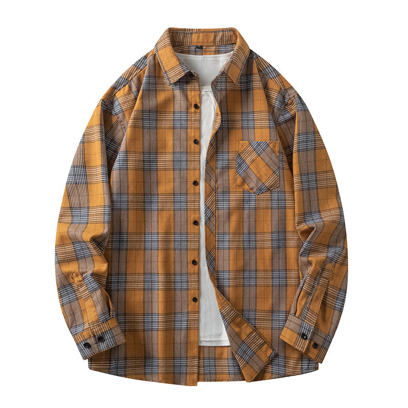 Herren Karoshirt Freizeitlich Mit Taschen Button Down Kragen - BerlinGlamour