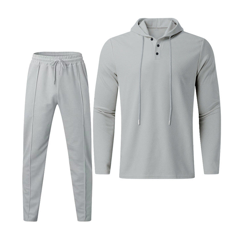 Herren Sportset Hoodie Jogginghose Struktur Design