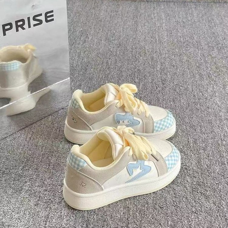 Damen Sneaker Kariert Atmungsaktiv Sportlich - BerlinGlamour