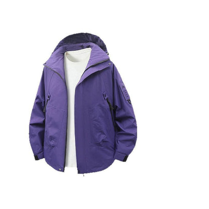 Herren Outdoor-Jacke Funktional Wasserdicht mit Kapuze