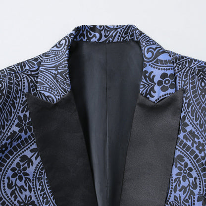 Herren Blazer Paisley Muster Elegant Modern