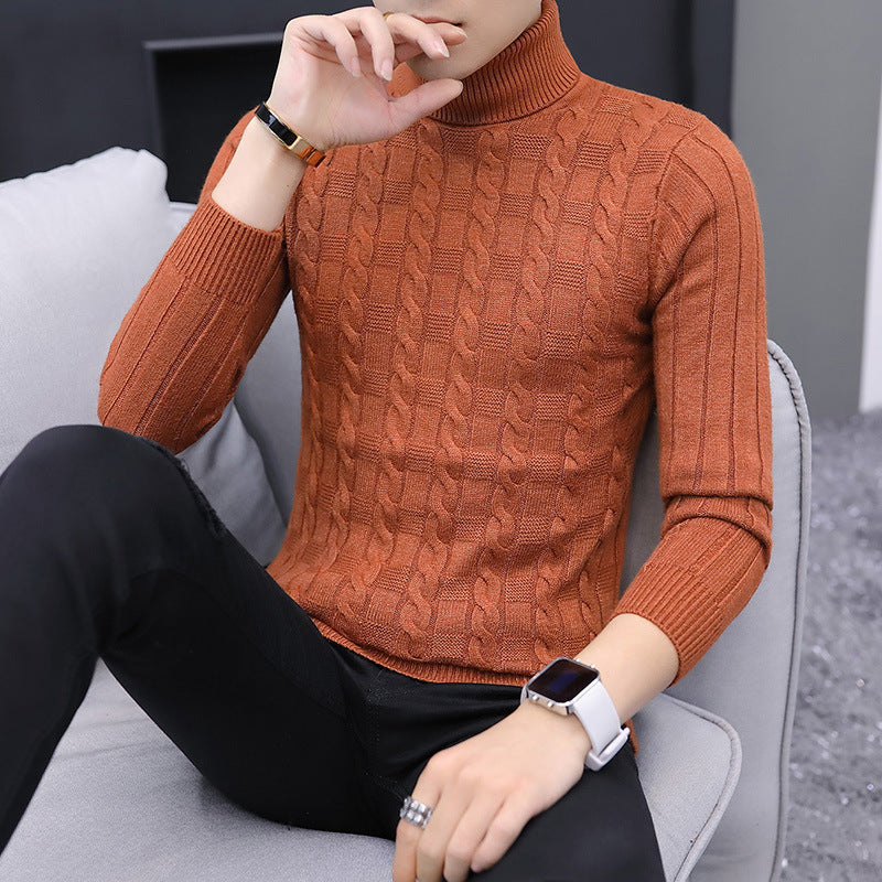 Herren Strickpullover Rollkragen Modern Elegант