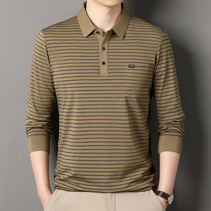 Herren Polo-Shirt Gestreift Modern Sportlich - BerlinGlamour