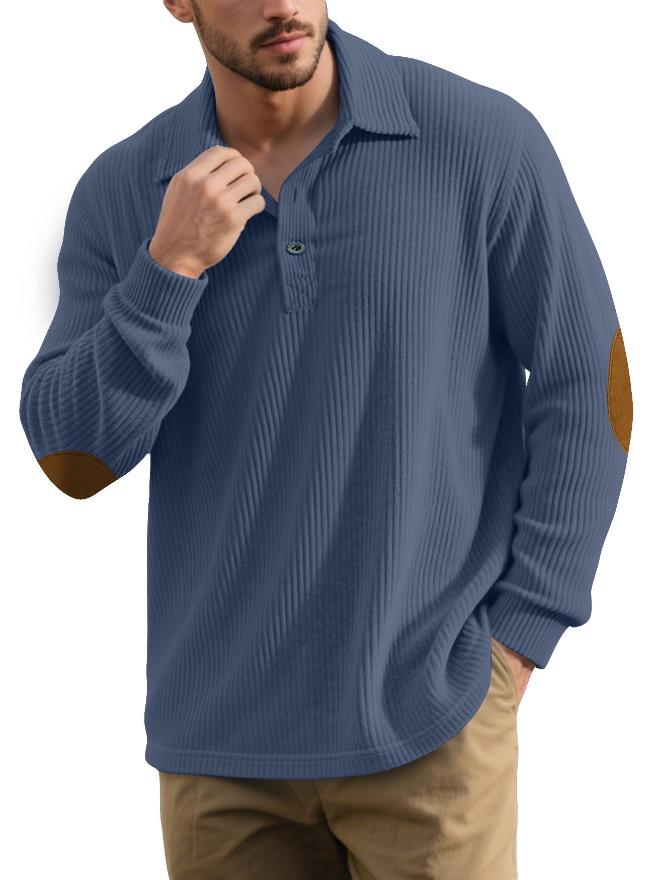 Herren Polohemd Langarm Elegant Berlin Style