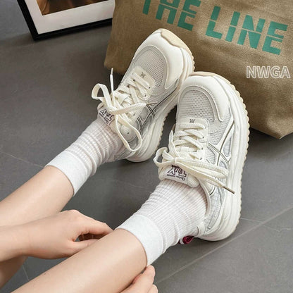 Damen Sneaker Atmungsaktiv Mesh Laufschuhe Mit Dämpfung