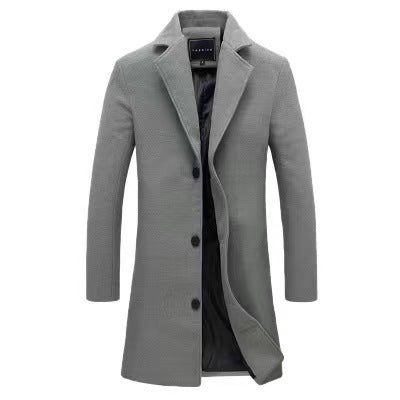 Herren Wollmantel Modern Schnitt Warm Elegant