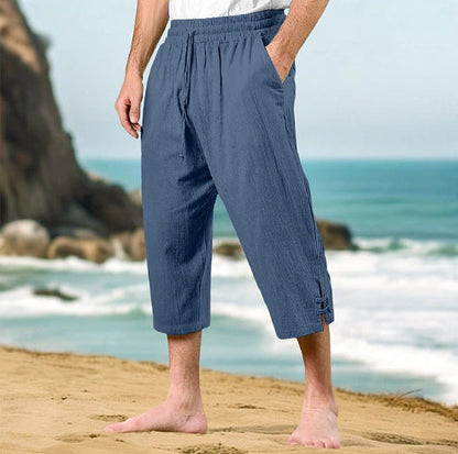 Herren Strandhose Bequem Elastisch Mit Schlitzen
