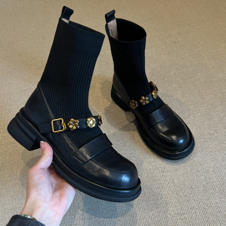 Damen Stiefel Ankle Boots Schnürsenkel Elegante Schwarz