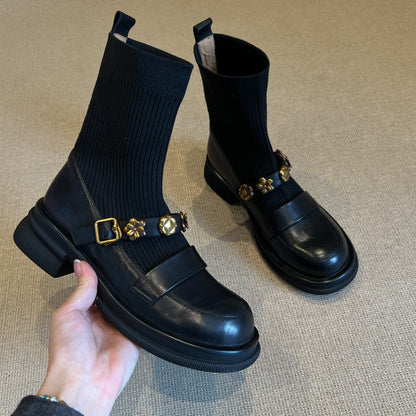 Damen Stiefel Ankle Boots Schnürsenkel Elegante Schwarz