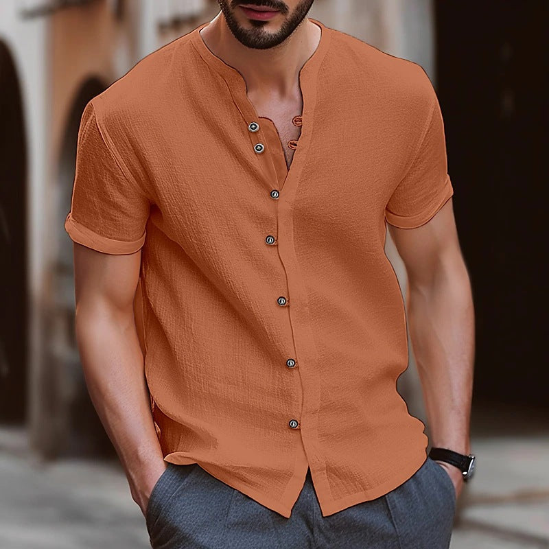 Herren Kurzarm Hemd Knöpfe Modern Berlin Style