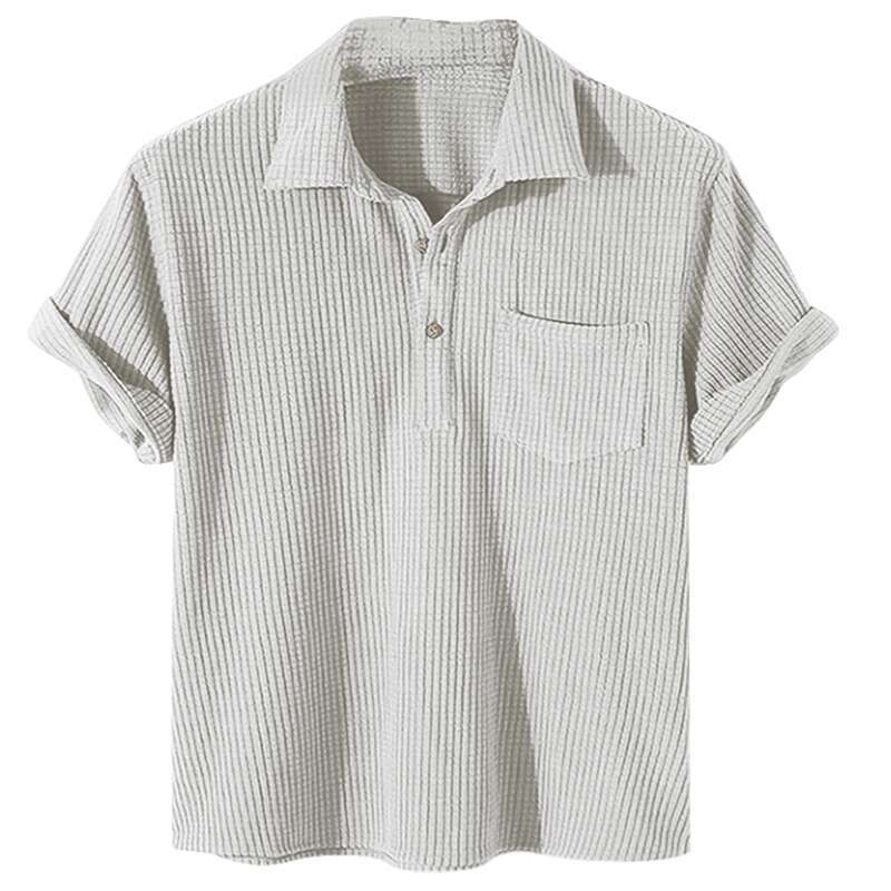 Herren Poloshirt Kurzarm Texturiert Modern