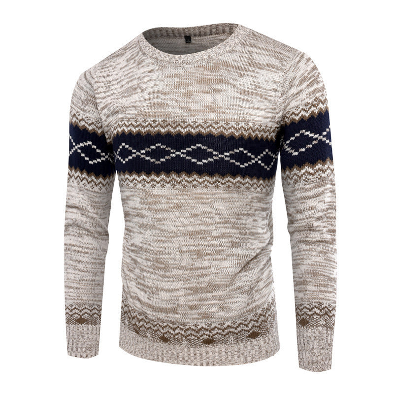Herren Pullover Geometrisches Muster Modern Strick - BerlinGlamour