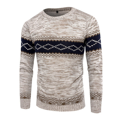 Herren Pullover Geometrisches Muster Modern Strick - BerlinGlamour
