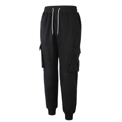Herren Fleece Hose Cargo Bequem Warm